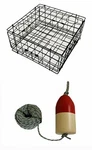 Kufa 24" Vinyl Coated Crab Trap, 5/16" Lead Rope & 11" Float Combo (S60+FWL100). Fixed Price $92.99.
