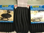 Double Braid Dock Line 5/8" X 25 Feet Black 50-40441 3 Pack 15" Eye Splice Boat. Fixed Price $160.86.