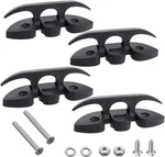 Vturboway 4 Pack 5" Folding Cleat, Flip-up Dock W' Long Screws Black. Fixed Price $35.65.