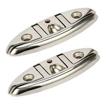 2 Pcs Stainless Steel Cleat Flip Up Folding 6 Inch For Marine Boat Dock. Fixed Price $35.99.