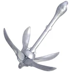 Seasense Folding Grappling Anchor - Fishing, Dinghies, Kayaks Galvanized Iron. Fixed Price $65.99.