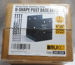 Brukid Heavy Duty Stainless Steel U-shape Post Base Anchor 6 X Dark Gray New. Fixed Price $34.99.