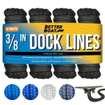 Lines Boat Ropes For Docking, 3/8" Double Braided Mooring Marine Rope, 1.... Fixed Price $51.76.