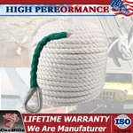 1/2"X100' Twisted Three Strand Polypropylene Anchor Boat Thimble Rope White. Fixed Price $26.99.
