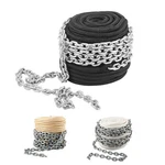 Novelbee 3/8" X 100' Double Braid Nylon Rope With 1/4" 15' Galvanized Chain. Fixed Price $48.29.