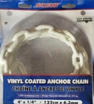 Seasense Galvanized Vinyl Coated Anchor Chain 4' X 1/4" 1,300 Lb Working Load. Fixed Price $19.99.