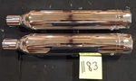 Tab Performance 07-17 Chrome Softail Short Mufflers Zombie Baffles (loud) #1183. Fixed Price $290.00.