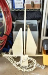 Greenfield GPI-17 White Pvc Coated Fluke Boat Anchor Danforth Style 17LB Marine. Fixed Price $149.00.