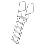 Uimoso 6-STEP Flip-up Dock Ladder, Durable Aluminum Alloy With Angled Design. Fixed Price $189.99.