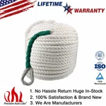 1/2"X100' Braided Nylon Anchor Rope Twisted Three Strand For Boat 5850 Lbs White. Fixed Price $26.99.