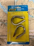 Seachoice Pack Of #43421 Stainless Steel Thimbles 3/8" Wire Hope Style.. Fixed Price $9.00.