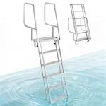 Vevor Flip-up Dock Ladder 6-STEP Heavy-duty Aluminum Alloy Pontoon Angled. Fixed Price $189.99.