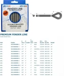 Sea-dog Double Braided Fender Line, 3/8" X 6', Gold/white, 302110006G/W-1. Fixed Price $17.80.