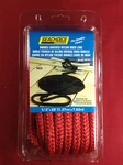 Dock Line Double Braided Nylon Rope 1/2" X 25' Red Seachoice 39761. Fixed Price $29.99.