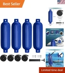 Boat Fenders 4PACK 4.5"/5.5."/6.5"/8.5" Inflatable Ribbed Marine .... Fixed Price $100.18.