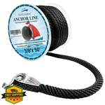 Young Marine Mfp Anchor Line 3/8" 50FT Black W/thimble Shackle. Fixed Price $34.99.