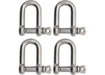 Extreme Max 3006.8237.4 Boattector Stainless Steel D Shackle 1/4", 4-PACK. Fixed Price $33.23.