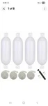 Turmaster Boat Fenders Pack 4.5'' X16'', Ribbed Twin Eyes Bumpers. Fixed Price $44.00.