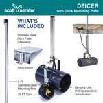 Scott Aerator De-icer, Dock Mount, 1 Hp 230 V, 25FT. Power Cord. Fixed Price $1847.75.