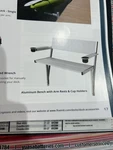 Floe Aluminum Grey Bench With Attachment Kit For Pre 2023 Roll Dock. Fixed Price $1119.99.