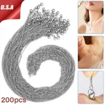 200PCS Stainless Steel Silver Tone Chain Necklace For Diy Jewelry Making Gift Us. Fixed Price $42.79.