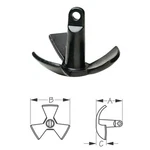 Seachoice 12 Lb Black Vinly Coated Cast Iron River Anchor For Boats. Fixed Price $60.98.