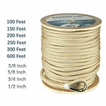 Double Braid Nylon Dock Line Rope Anchor With Stainless Thimble White/gold. Fixed Price $119.99.