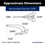Lewmar 0057210 Dtx Boat Anchor. Fixed Price $701.04.