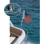 1-1/8" 1-1/4" Rails, 1" Flag Staff Stainless Steel Mount Pole Socket. Fixed Price $62.32.