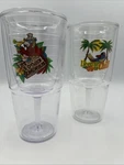 2 Jimmy Buffet Margaritaville Tervis Wine Glass Tumblers Pool Ready Summertime. Fixed Price $18.00.