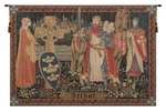 King Arthur Decorative Medieval Royalty Belgian Tapestry Wall Hanging. Fixed Price $134.85.