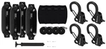 Rockville FEN485-BLACK Boat Fender Bumpers 8.5"X27", Covers, LINES+4 Clips. Fixed Price $174.95.