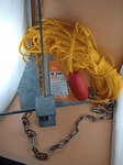 4 Lbs Hooker Super Anchor, 7+ Feet Galvanized Chain, Rope, & Buoy Usa Made. Fixed Price $39.00.