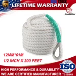 1/2 Inch X 200 Feet Twisted 3 Strand Boat Anchor Rope 5850 Lbs Breaking Strength. Fixed Price $46.59.