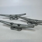 Sea-dog Open Base Cleat, Galvanized Iron, 6", 040106. 3 In Lot. Fixed Price $32.50.