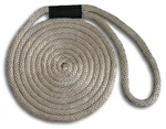 5/8" X 8' Solid Braid Dock Lines W/ Loops On Both Ends - Silver Made Usa. Fixed Price $25.18.