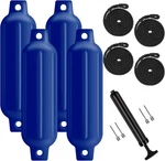 Boat Fenders Pack, Ribbed Twin Eyes Bumpers For 4.5, Blue. Fixed Price $65.36.