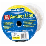 Marpac 7-6443 Braided Nylon Anchor Line 1/2INX150FT Gold Strength Flexibility Bo. Fixed Price $64.28.