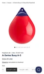 Polyform A-series Bouy A5 (27"X36") Class Red With Navy Blue Ropehold Quantity. Fixed Price $300.00.