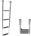Amarine Made 4 Step Stainless Steel Telescoping Boat Ladder Swim Large, Black. Fixed Price $87.97.