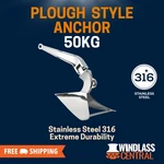 50KG Plough Anchor - 316 Stainless Steel Boat Marine. Fixed Price $1944.36.