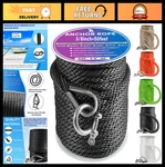 Heavy-duty 50FT X 3/8" Anchor Rope, Solid Braid Mfp Line With Thimble & Shackle. Fixed Price $33.99.