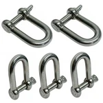 5 Pc Stainless Steel 1/4" Dee Shackle Paracord Anchor Rigging Marine Boat. Fixed Price $14.50.