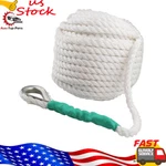Anchor Line 1/2" X 200', Marine Premium 3-STRAND White Nylon Boat Rope Us. Fixed Price $43.99.