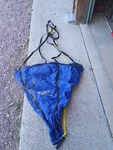 Bass Pro Shop Drift Anchor With Bag & 2 Townsend Padded Transom Tie Downs. Fixed Price $65.00.