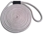 3/8" X 20' Double Braid Nylon Dock Lines - White Made Usa. Fixed Price $20.99.