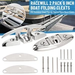 2 Pack 6" Boat Folding Cleats 316 Stainless Steel Flip-up Marine Dock Rope. Fixed Price $27.99.