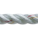 Premium 3/8" X 25' White Tracer Nylon 3-STRAND Dock Line. Fixed Price $34.41.