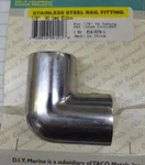 Taco Metals Ss Rail Fitting 7/8" 90 Deg Elbow F14-0076-1. Fixed Price $13.63.