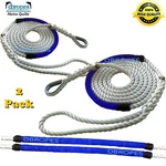 Of 3 Strand Mooring Pendant Nylon Rope Lines 1/2"X10'+ Chafe Guard Thimble. Fixed Price $110.00.